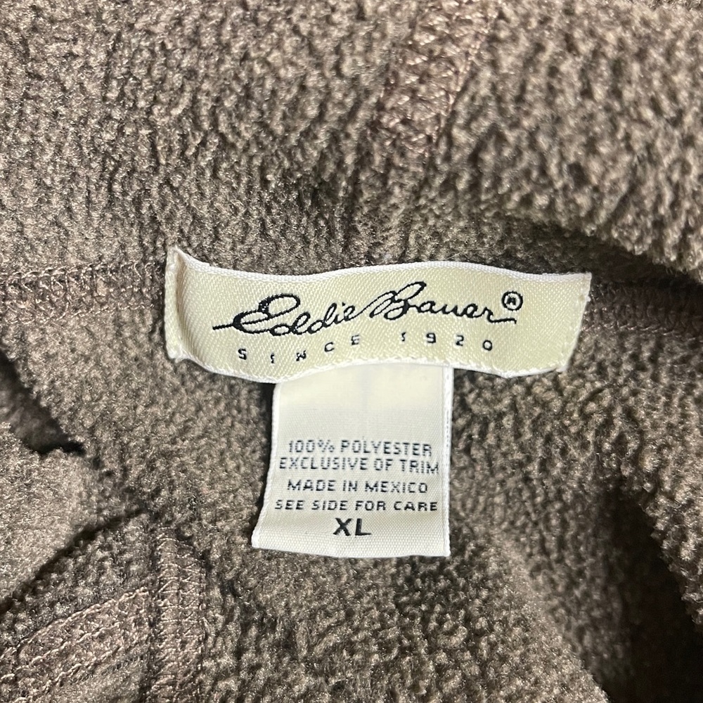 Eddie Bauer Brown Hooded Fleece Hoodie - Picture 2 of 6